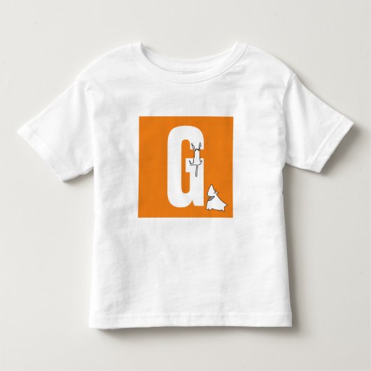 Initiaal met hangende kat en vriendelijke hond gra kinder shirts (Voorkant)
