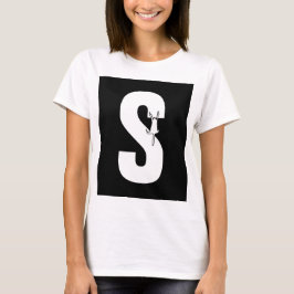 Initiaal met hangende kattedoedjes grappig t-shirt