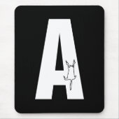 Initiaal met hangende kattendoekje muismat (Voorkant)