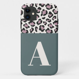 Initiaal met luipaard Case-Mate iPhone case