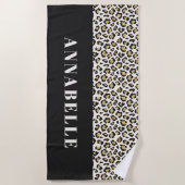 Initiaal met luipaard strandlaken (Voorkant)