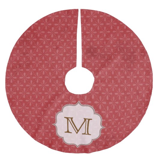 Initiaal met rode patroonplaat kerstboom rok (Voorkant)