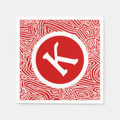 Initiaal met rode schijfjes servetten (Voorkant)