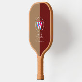 initiaal met twee-tonen Brownish Red Drie lagen Pickleball Paddle (Links)