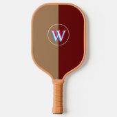 initiaal met twee-tonen Brownish Red Drie lagen Pickleball Paddle (Achterkant)