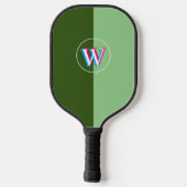 initiaal met twee-tonen groene drie lagen pickleball paddle (Achterkant)