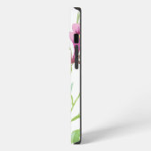  initiaal met Waterverf aan de grens Roze Groen iPhone Hoesje (Linkerkant)