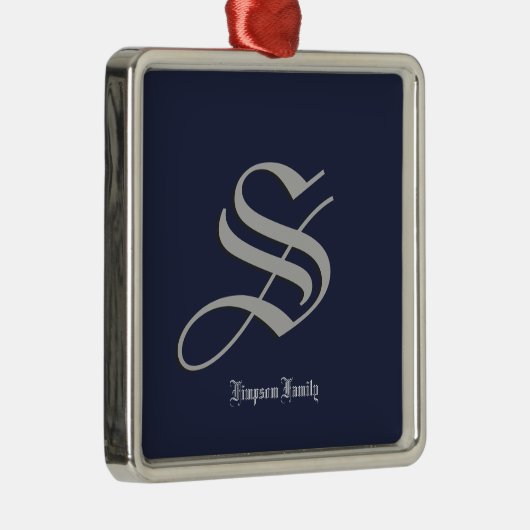 Initiaal Metalen Ornament (Rechts)