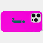 Initiaal Modern Eenvoudig Monogram Hot Pink Case-Mate iPhone Case (Achterkant (horizontaal))
