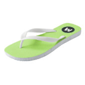 Initiaal Modern neon l Helder groen voor tiener Teenslippers (Schuin)