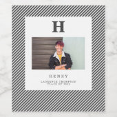 initiaal moderne monogram foto wijn etiket (Enkel label)