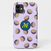 Initiaal monogegrammeerde schattige passievruchten Case-Mate iPhone case (Achterkant)