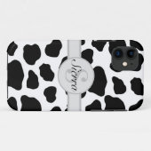 Initiaal monogram - Aangepaste koeienafdrukken Case-Mate iPhone Case (Achterkant (horizontaal))