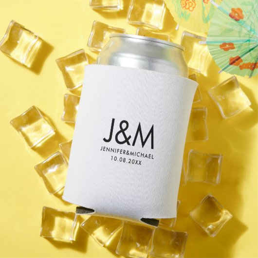 Initiaal Monogram Aangepaste Sjabloon Elegant Mode Blikjeskoeler (Insitu Zomer)