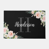 initiaal monogram bloesem deurmat (Voorkant)