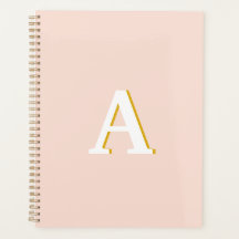 Initiaal Monogram Blush Roze Typografie Pla