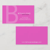 Initiaal Monogram Business Visitekaartje (Voorkant / Achterkant)