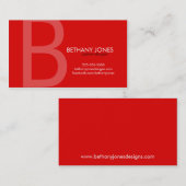 Initiaal Monogram Business Visitekaartje (Voorkant / Achterkant)