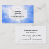 Initiaal Monogram C met Angel Wings, Halo Clouds Visitekaartje (Voorkant / Achterkant)