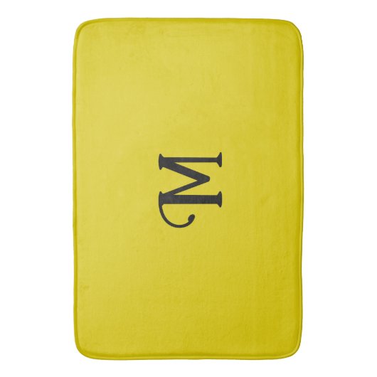 Initiaal Monogram Citrien Juweel Tone Effen kleur Badmat (Voorkant Verticaal)
