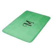 Initiaal Monogram Emerald Jewel Tone Solid Color Badmat (Gekanteld)