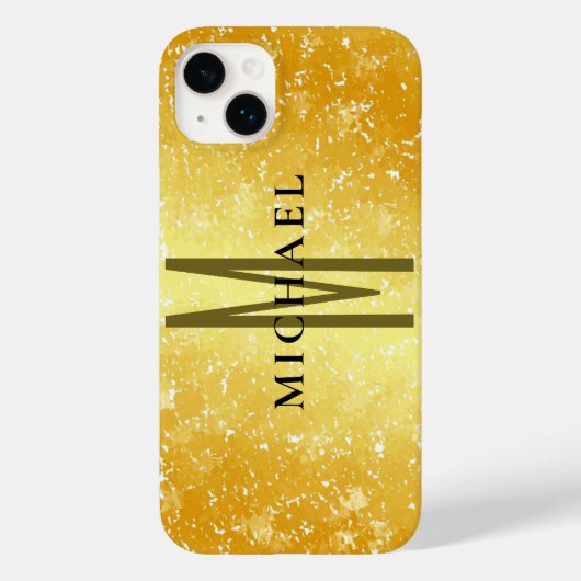 Initiaal monogram goudkleurige vlakken toevoegen j Case-Mate iPhone case (Achterkant)