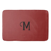 Initiaal Monogram Granaat Jewel Tone Effen kleur Badmat (Voorkant)
