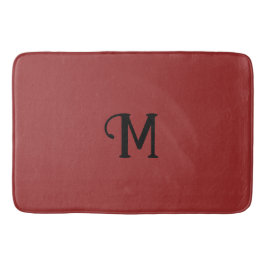 Initiaal Monogram Granaat Jewel Tone Effen kleur Badmat