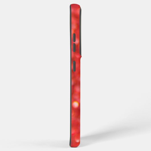 Initiaal Monogram Koraal Faux Glitter Bokeh Samsung Galaxy Hoesje (Rechterkant)