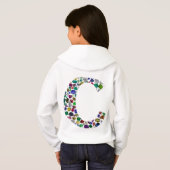 Initiaal Monogram Letter C Trendy (Achterkant volledig)