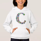 Initiaal Monogram Letter C Trendy (Voorkant)