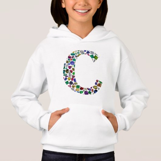 Initiaal Monogram Letter C Trendy (Voorkant)
