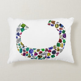 Initiaal Monogram Letter C Trendy Accent Kussen