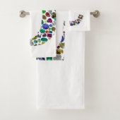 Initiaal Monogram Letter C Trendy Bad Handdoek (Insitu)