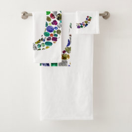 Initiaal Monogram Letter C Trendy Bad Handdoek