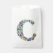 Initiaal Monogram Letter C Trendy Bedankzakje (Voorkant)