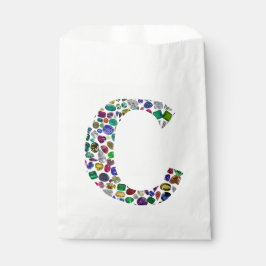 Initiaal Monogram Letter C Trendy Bedankzakje