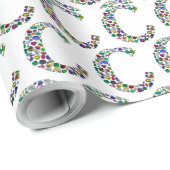 Initiaal Monogram Letter C Trendy Cadeaupapier (Rol Hoek)