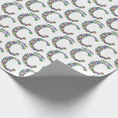 Initiaal Monogram Letter C Trendy Cadeaupapier (Hoek)