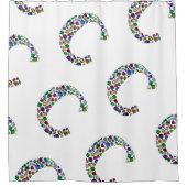 Initiaal Monogram Letter C Trendy Douchegordijn (Voorkant)