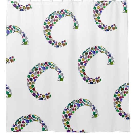 Initiaal Monogram Letter C Trendy Douchegordijn (Voorkant)