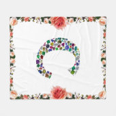 Initiaal Monogram Letter C Trendy Fleece Deken (Voorkant (Horizontaal))