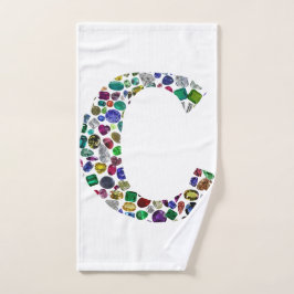 Initiaal Monogram Letter C Trendy Handdoek