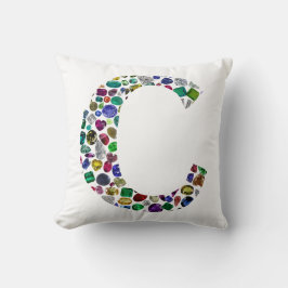 Initiaal Monogram Letter C Trendy Kussen