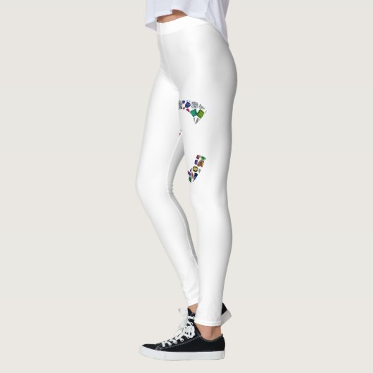 Initiaal Monogram Letter C Trendy Leggings (Links)