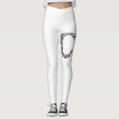 Initiaal Monogram Letter C Trendy Leggings (Voorkant)