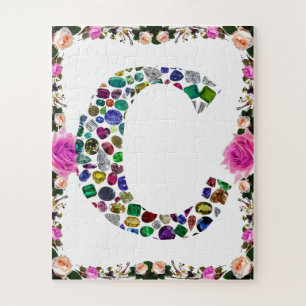 Initiaal Monogram Letter C Trendy Legpuzzel