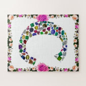 Initiaal Monogram Letter C Trendy Legpuzzel (Horizontaal)