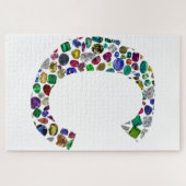 Initiaal Monogram Letter C Trendy Legpuzzel (Horizontaal)