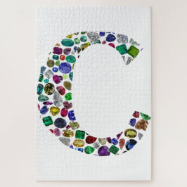 Initiaal Monogram Letter C Trendy Legpuzzel